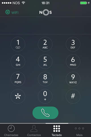 NOS Softphone - náhled