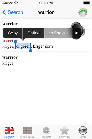 Norwegian English dictionary - Norsk Engelsk ordbo - náhled