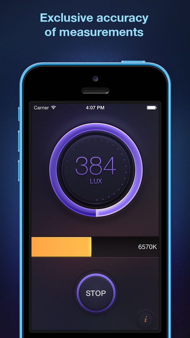 Lux Meter light measurement tool for measuring lumens, foot candles, lx and light temperature