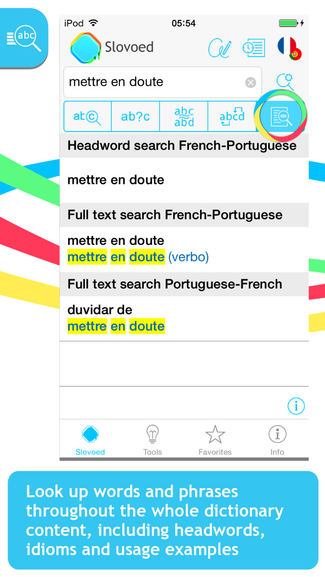 French <-> Portuguese Slovoed Compact talking dictionary screenshot 2