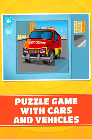 Cars and Vehicles Puzzle - Logic Game for Toddlers - náhled