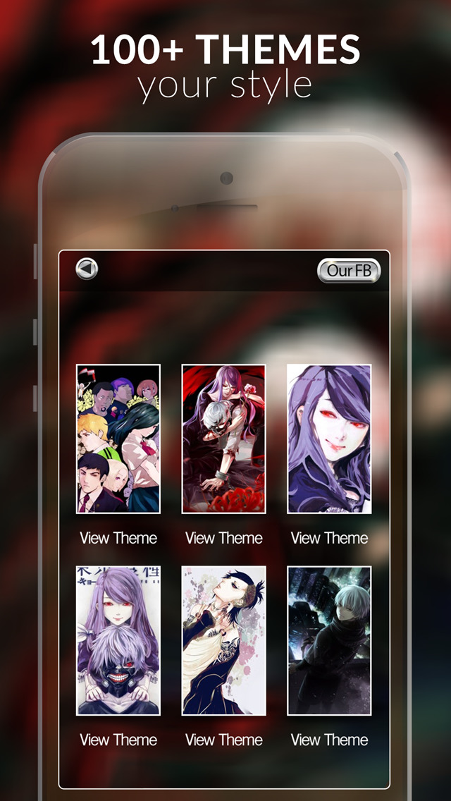 Manga & Anime Gallery - HD Retina Wallpaper Themes and Backgrounds in Tokyo Ghoul Collection Style screenshot 2