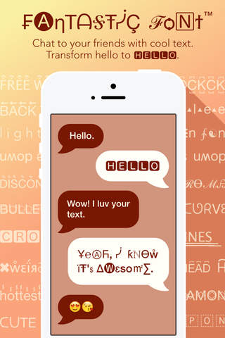 Fantastic Fonts FREE - Chat to Friends with Cool T - náhled
