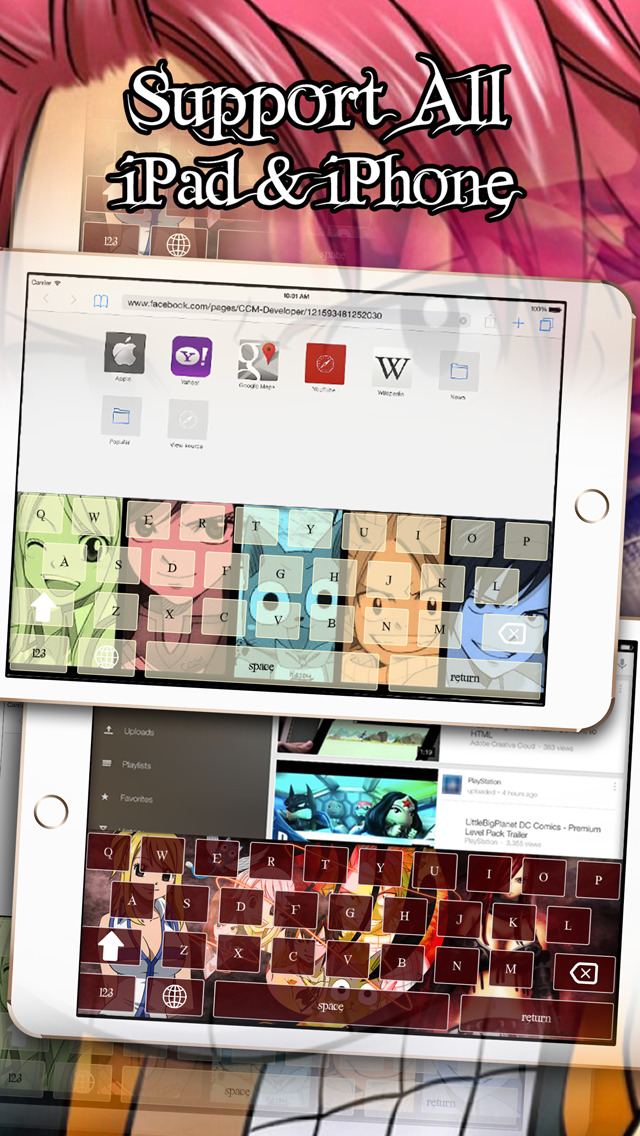 KeyCCM – Manga & Anime : Custom Color & Wallpaper Keyboard Themes in Fairy Tail Style screenshot 3