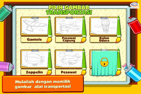 Marbel Mewarnai Transportasi - náhled