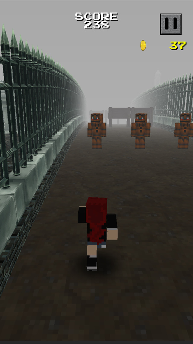 Pixel Runner - 3D Mini Run Game Slenderman edition screenshot 2