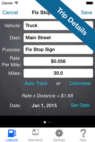Mileage Expense Log 7 - Miles Tracker for Business - náhled