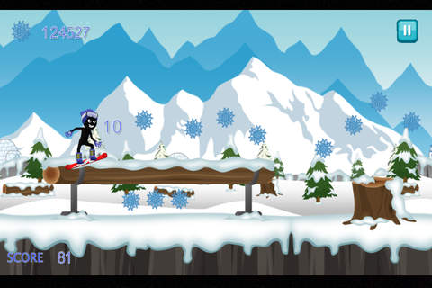 Stick-Man Pocket Snow-boarding Hero Game for Free - náhled