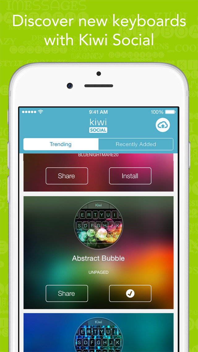 Kiwi - Colorful, Custom Keyboard Designer with Emoji for iOS 8 screenshot 3