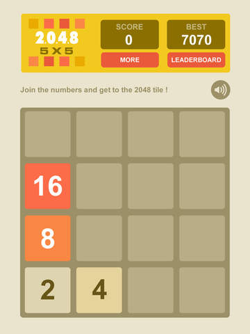 5x5 2048 - náhled