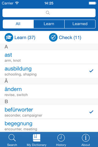 German <> English Dictionary + Vocabulary trainer - náhled