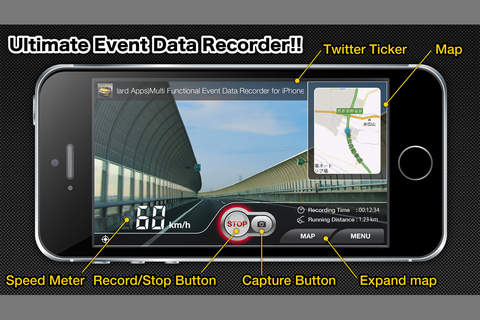 MultiEDR - multi functional vehicle camera - náhled