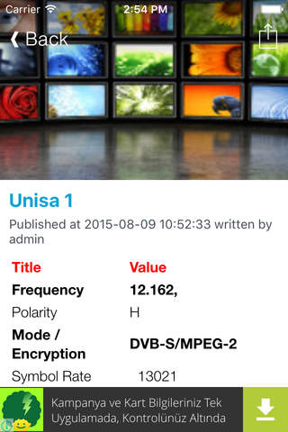 Brazil TV Channels Sat Info - náhled