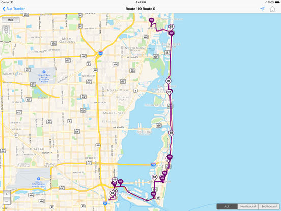 miami-dade transit tracker screenshot