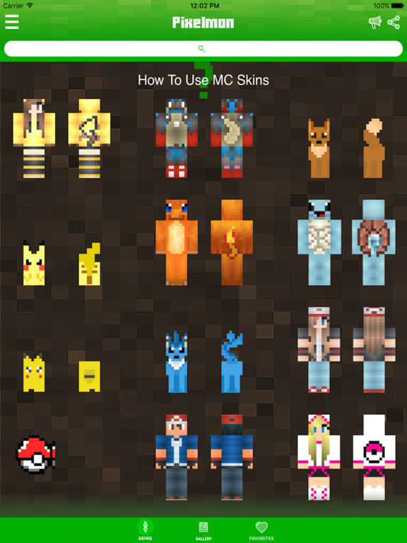 Pokemon origins Minecraft Skins
