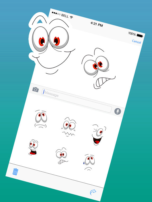 Cute Eyes Expressions Emoji Stickers screenshot 6