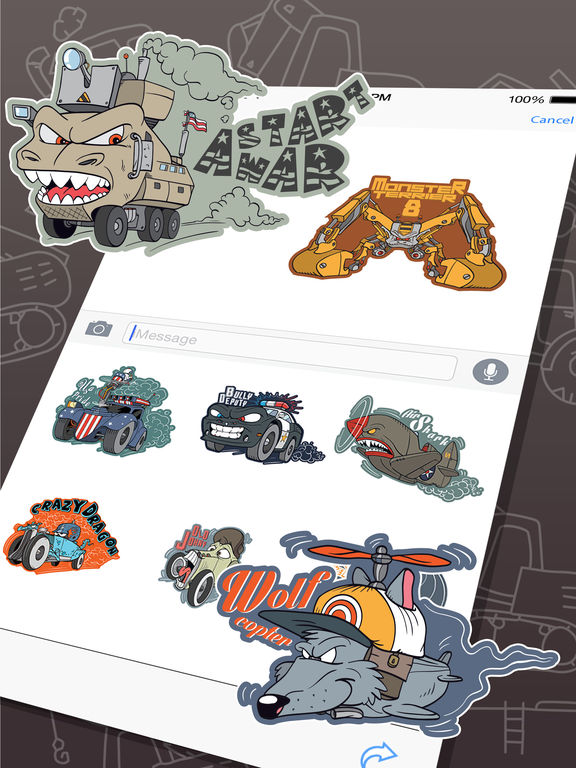 Monster Vehicles Stickers Hybrid Emojis Expression screenshot 5