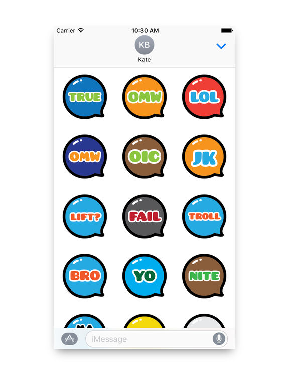 Cute Text Stickers Pack for iMessage Apps 148Apps