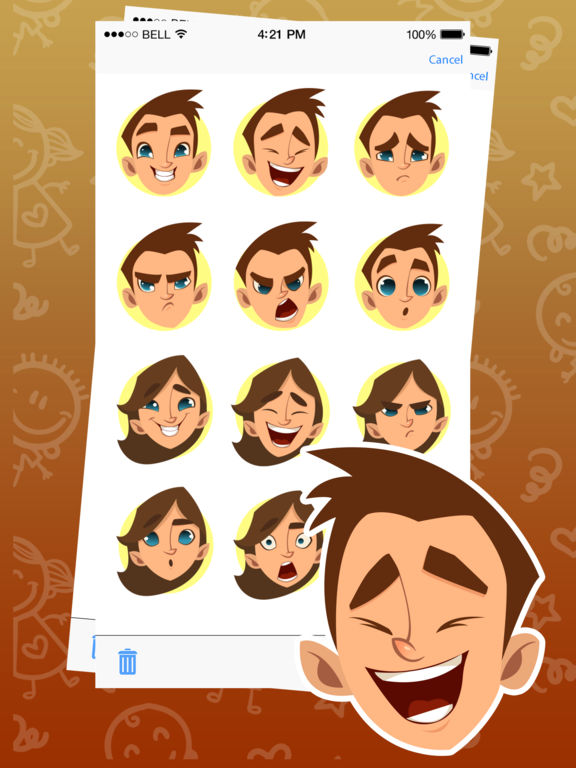 Cool Boy and Girl Expressions Stickers screenshot 4