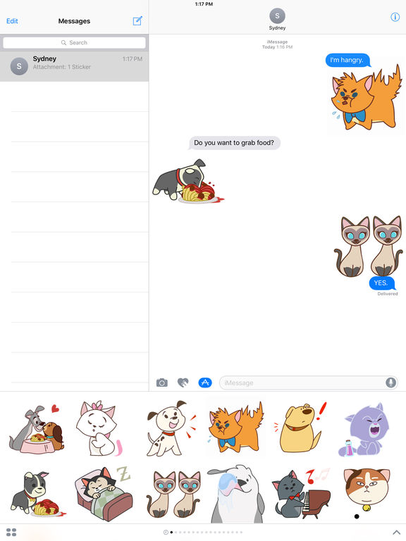 Disney Stickers: Cats and Dogs screenshot 8