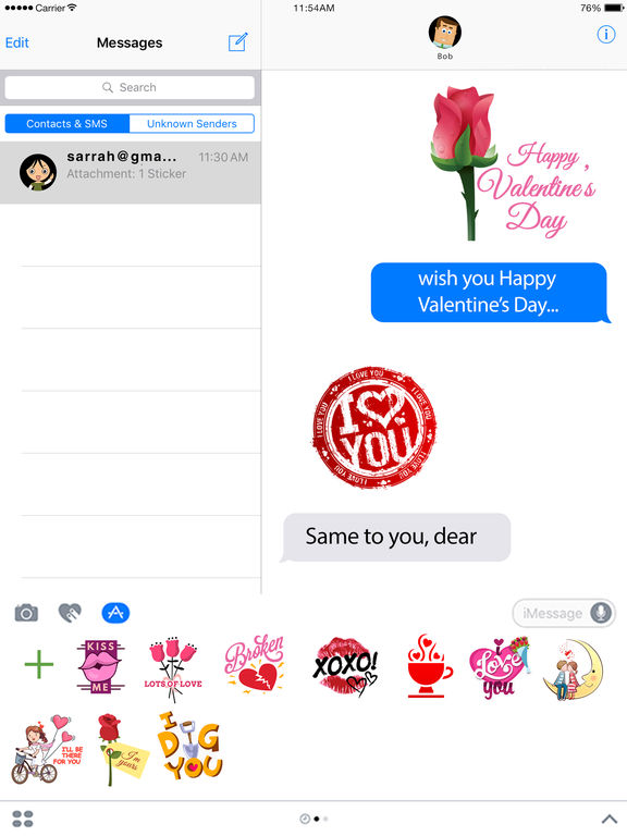Lovetickers - Heart,Couple,Love emoji for iMessage screenshot 5