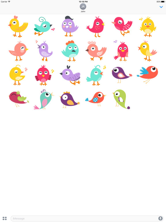 Funny Birds Stickers pack screenshot 5